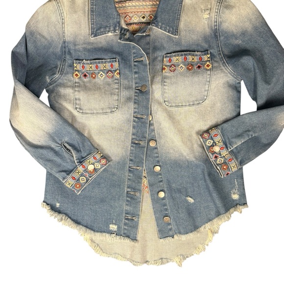 DRIFTWOOD Denim Jacket with Embroidered Accents - Picture 4 of 16